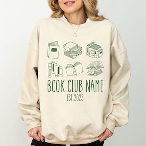 Book Club Personalized Sweatshirts,Custom Bookish Sweatshirt,Personalized Gift For Book Lover,Reading Club Group Sweatshirts,Bookworm Gifts