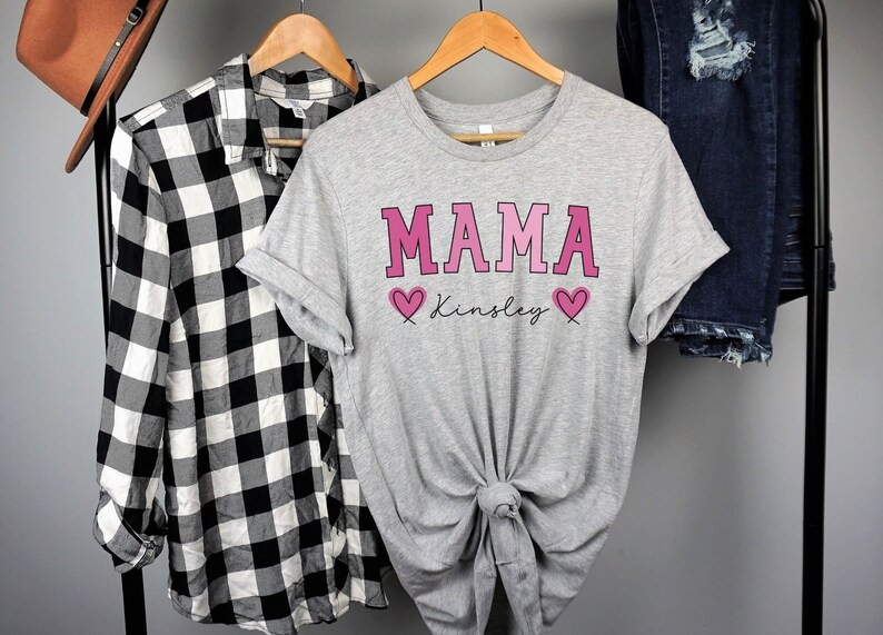 Custom Mama Shirt,Mom Shirt With Names,Personalized Mama T-shirt,Custom Mama Shirt,Mom Gift,Mama With Children Names Tee,Mother's Day Gift image 6