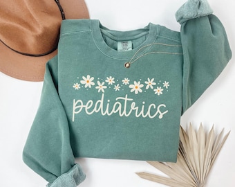 Comfort Colors® Pediatric Nurse Sweatshirt, Peds Nurse Sweatshirt, Picu Nurse Sweatshirt, Gifts For Peds Nurses, Pediatric Nurse Team Shirt