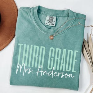 Comfort Colors® Custom Third Grade Teacher Shirt,Personalized Third Grade Shirt,3rd Grade Teacher Team Shirts,Gift For Teacher,Teacher Gift