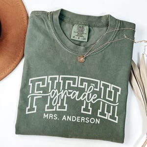 Comfort Colors® Custom Fifth Grade Teacher Shirt,Personalized Fifth Grade Shirt,Gift For Teacher,5th Grade Teacher Team Shirt,Teacher Gift