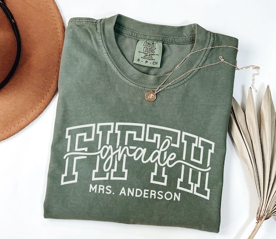 Comfort Colors® Custom Fifth Grade Teacher Shirt,Personalized Fifth Grade Shirt,Gift For Teacher,5th Grade Teacher Team Shirt,Teacher Gift