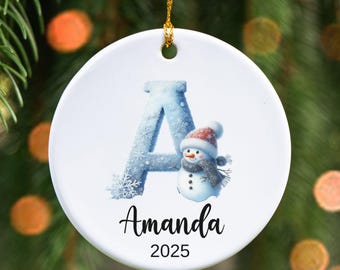 Letter Name Ornament, Custom Family Ornament, Custom Initial Ornament, Personalized Ornament Name, Family Christmas Ornament, Christmas Gift