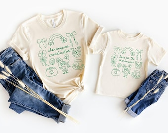 Here For The Shenanigans And Shenanigans Coordinator Shirts, Matching St. Patrick's Day Mom and Kids Tee, Mommy And Me St. Pattys Day Shirts