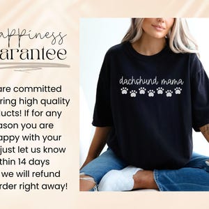Comfort Colors® Dachshund Shirt, Dachshund Mama Shirt, Doxie Mama Shirt, Dachshund Shirt, Dachshund Mom Gift, Dachshund Lover Gift,Dog Lover Black
