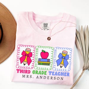 Comfort Colors® Custom Third Grade Teacher Shirt,Personalized Third Grade Shirt,Gift For Teacher,3rd Grade Teacher Team Shirts,Teacher Gift