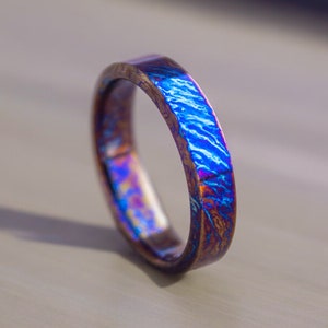 Titanium Ring Unique Colorful Random Titanium Pattern Titanium Ring For Men Personalized Gift Anniversary Gift Her Handcrafted Ring For Him
