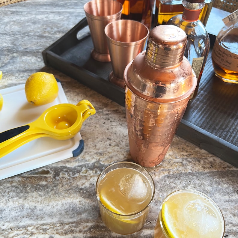 Hammered Copper Cocktail Shaker Etsy