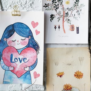Mom Love Postkarten - Herzen Postkarte - Cute Bear Postkarten Set - 8 Mothers Love Postkarten Set