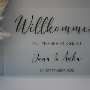 Willkommensschild, Acrylschild, Welcome Sign, Hochzeit, Trauung, Verlobung, Welcome Sign Bild 4