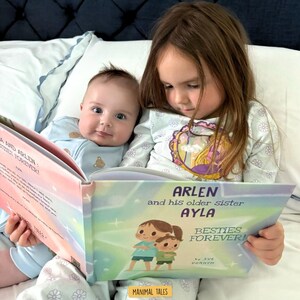 Personalized Sibling Christmas Book, Me and My Older Sibling, Custom Gift from Mom, Dad, Younger Brother/Sister to Elder Sibling, Xmas Gift