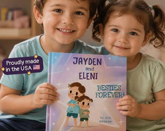 Personalized Brother and Sister Book for Two Kids, Custom Sibling Story With Names, Special Keepsake Gift for Boy and Girl Ages 2-8 | USA