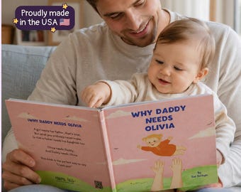 New Dad Gift Baby Girl, Personalized Father Daughter Book, Gift for Girl Dad, Custom Book Dad Daddy Papa, Baby Girl Gift for Dad | USA