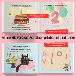 Livre d'anniversaire personnalisé Mon livre joyeux anniversaire Livre d'anniversaire pour enfants Cadeau d'anniversaire personnalisé Livre personnalisé pour les 1-9 ans image 5