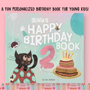 Livre d'anniversaire personnalisé Mon livre joyeux anniversaire Livre d'anniversaire pour enfants Cadeau d'anniversaire personnalisé Livre personnalisé pour les 1-9 ans image 2