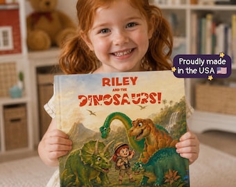 Personalized Dinosaur Adventure Book for Kids | Custom Name Story | Child Hero Birthday Gift for Boys & Girls Ages 2-8 | Dino Keepsake | USA