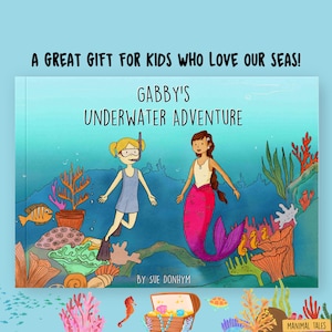 Personalized Mermaid Book for Kids | Custom Name Underwater Adventure Story | Mermaid Birthday Gift for Girls Boys Ages 4-9 | Ocean Sea Book bild 2