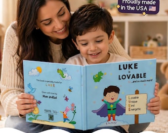 Personalized Name Book for Kids | Birthday Gift | Positive Affirmations Children's Book | Christening Baptism Baby Shower Gift | USA