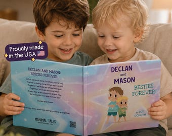 Personalized Book for 2 Brothers, Custom Storybook, Gift for Brothers, Big Brother Little Brother Book, Sibling Gift, Custom Kids Book | USA