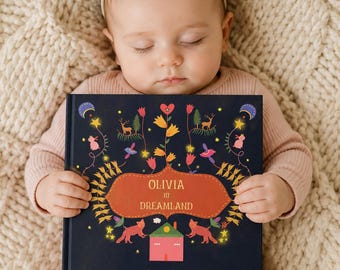 Personalized Baby Book | Custom Name Bedtime Story Book | Baby Shower or Christening Gift | 1st Birthday Gift for Newborn Baby Boy or Girl