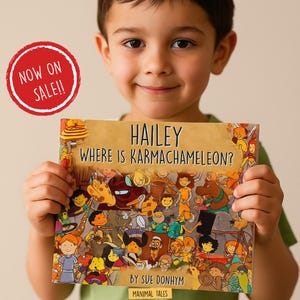 Personalized Adventure Book for Kids- KarmaChameleon, Personalized Seek-and-Find Book, Activity Book, Personalised Book for Kids,Custom Book