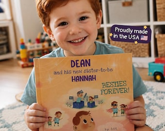 Personalized Book for a New Sibling - Big Brother To Be, Personalized Gift, Custom Book, Baby Shower, New Brother/Sister/Baby Gift | USA