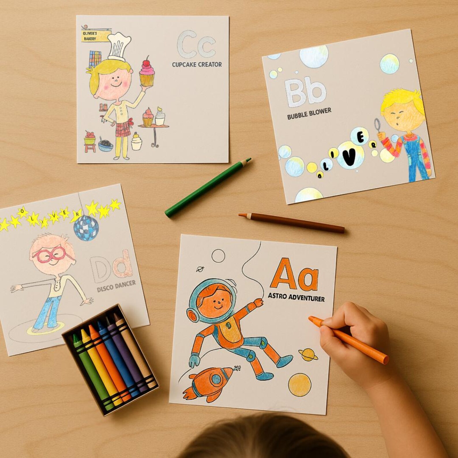 Printable Personalized Coloring Book, Personalized Gift for Kids, ABC ...