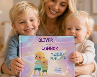 Personalized Book for 2 Brothers, Custom Storybook, Gift for Brothers, Big Brother Little Brother Book, Sibling Gift, Personalised Kids Book
