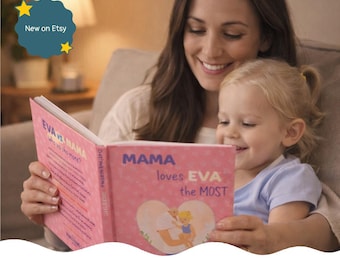 Personalized Book for Mom and Child, Mom Loves Me Most, Custom Mother Gift, for Kid from Mom, Birthday Gift, Christmas Gift, Mother Son Bond