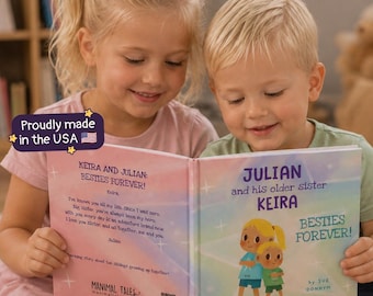 Personalized Book for Siblings: My Older Sibling & Me, Personalized Gift, Custom Book, Gift from Younger Brother/Sister to Older | USA