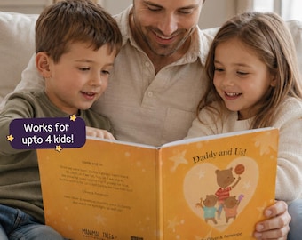 Personalized Book for Dad From Kids, Custom Children's Book Daddy Dada Papa, Gift for Dad From Children, Dad Keepsake Book Up to 4 Kids