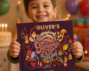 Personalized Birthday Name Book, My Amazing Birthday Party, Toddler Birthday Gift, Kids Custom book, Best 1st, 2nd, 3rd 4th Birthday Present