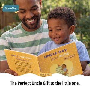 Personalized Book for Uncle & Kid, Uncle Loves Me Most, Custom Uncle Gift, for Kid from Uncle, Niece/ Nephew Birthday Gift, Christmas Gift