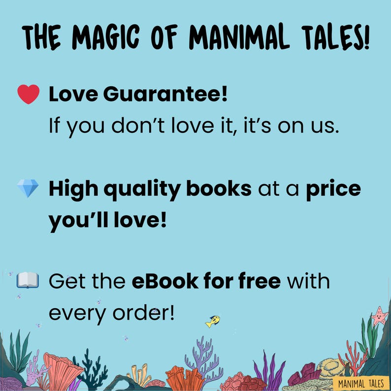Personalized Mermaid Book for Kids | Custom Name Underwater Adventure Story | Mermaid Birthday Gift for Girls Boys Ages 4-9 | Ocean Sea Book bild 10