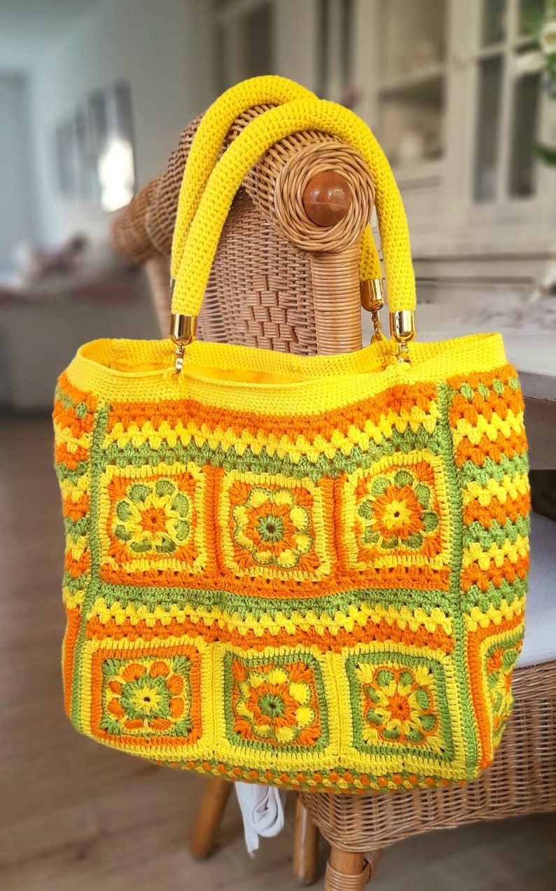 Tasche, Shopper, Grannytasche, GrannySquare Shopper, GrannySquaretasche, Häkeltasche