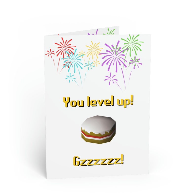 Runescape Happy Birthday OSRS Greeting Card Gift for Him/her Etsy