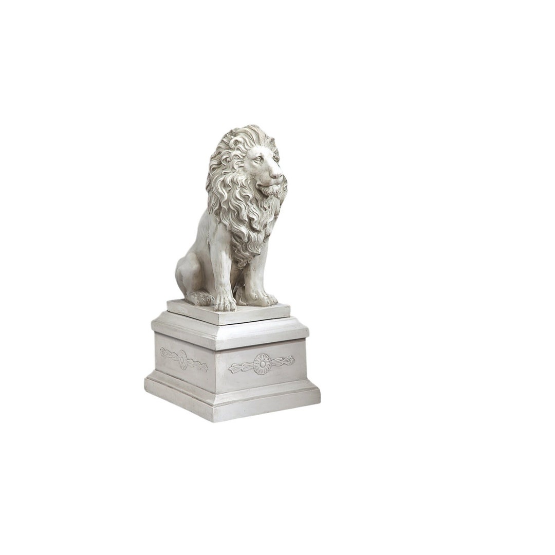 Lion Statue Front Porch Decor Lion of Florence Sentinel Statue W/ Optional Base Outdoor Decor