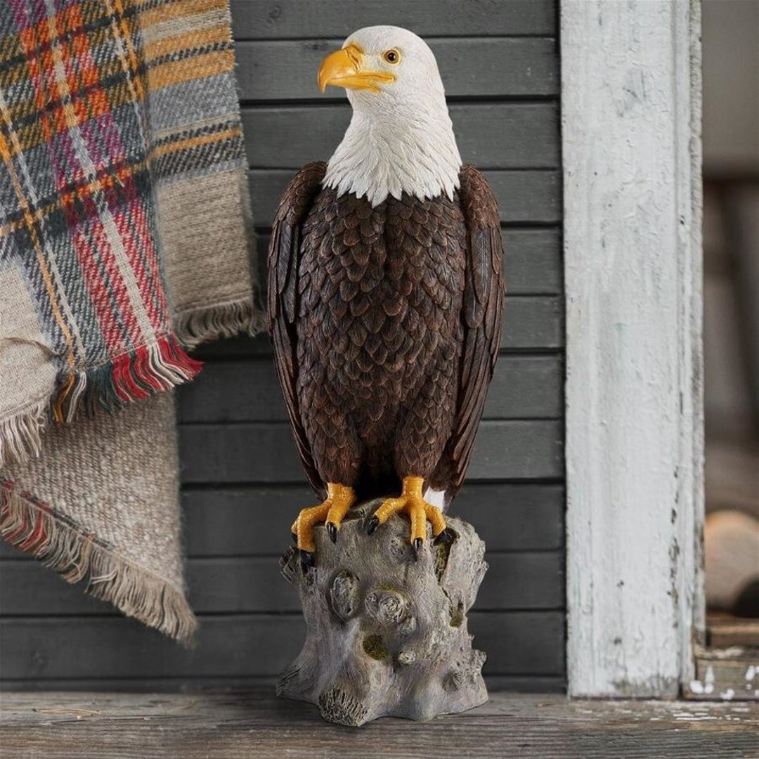Bird Sculpture Bald Eagle Wall Statue American Eagle Outdoor Etsy