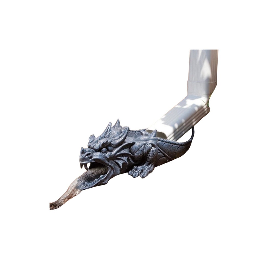 Ranier Gargoyle Sculptural Dragon Rainspout Outdoor Garden Yard Statue