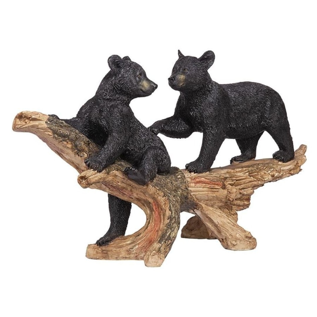 Woodland Animals Black Bear Garden Statue Grizzly Bear Animal - Etsy