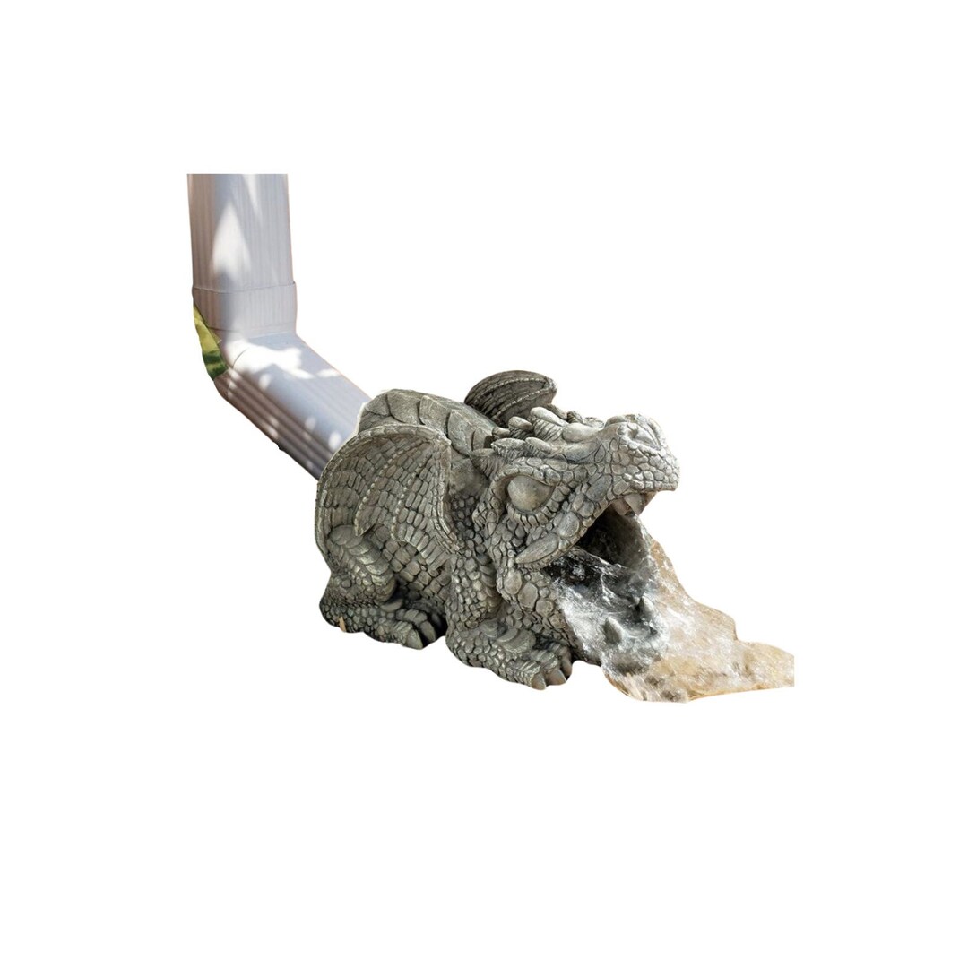 Darian the Dragon Rain Gutter Guardian Downspout Extensions Etsy