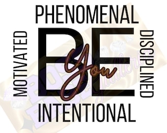 Inspirational Wall Art - “BE YOU” Printable Download - Motivational Quote Art - Instant Download - Digital File for Transfer or Decor