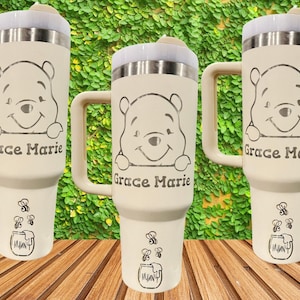 Winnie the Pooh Tumbler with name 40oz personalized disney cup