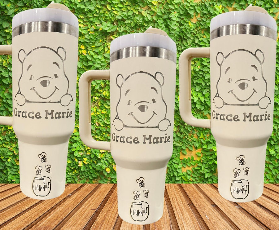 Winnie the Pooh Tumbler with name 40oz personalized disney cup