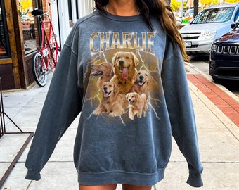 Maglione per animali domestici personalizzato anni '90 camicia bootleg per animali domestici felpa con cappuccio vintage per cani da compagnia felpa personalizzata per animali domestici regalo