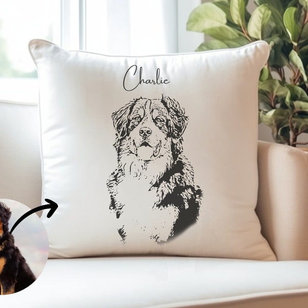 Personalized Pet Pillow with Pet Photo + Name Cat Dog Pillow Custom Dog Pillow Picture Pillow Pet Picture Pillow