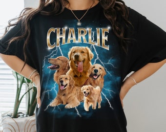 T-shirt per animali domestici T-shirt personalizzata per animali anni '90 T-shirt bootleg T-shirt per cani anni '80 - Camicia per cani personalizzata
