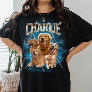 Pet T-Shirt 90s Personalized Pet T-Shirt Bootleg T-Shirt Pet Dog 80s T-Shirt - Personalized Dog Shirt