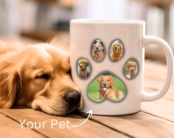 Personalisierte Haustier-Tasse mit Haustier-Foto + Name Benutzerdefinierte Hunde-Tasse Hunde-Kaffeetasse Haustier Verlust Geschenk