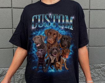 Camiseta pirata personalizada para animais de estimação, camiseta pirata personalizada dos anos 90, camiseta retrô de gato, camiseta vintage bootleg rap